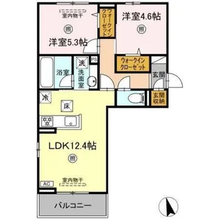 クレールRF【1階】の間取り