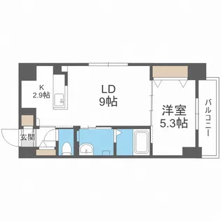 北海道札幌市中央区大通西13【マンション】の間取り