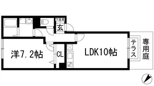 メロディーヒルズ【1階】の間取り