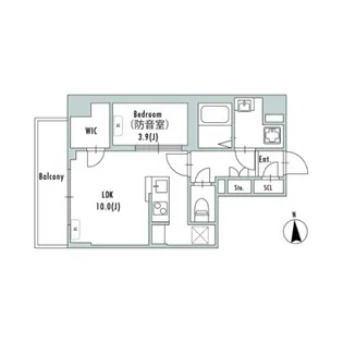 GRAN PASEO上野御徒町【7階】の間取り