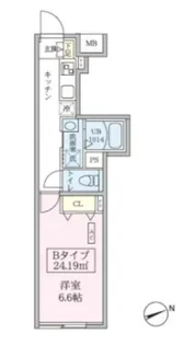 スカイコートリュクス品川大崎【2階】の間取り