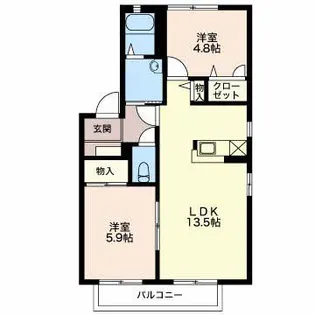 ハイム美濃【2階】の間取り