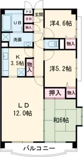 ガーデンコート仙川【2階】の間取り