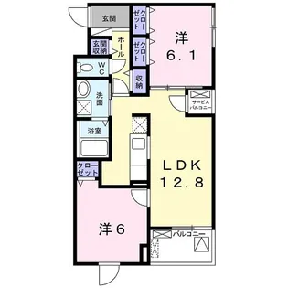 プラウド久世【2階】の間取り