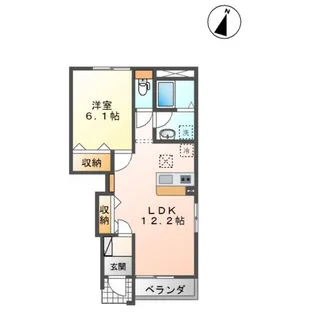 平田ハイツ【1階】の間取り
