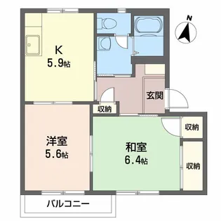 フォーレス新町【2階】の間取り