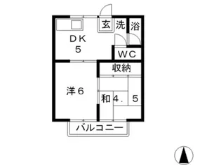 コーポみやび A【1階】の間取り