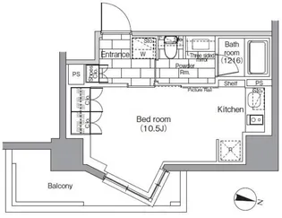 パークハビオ恵比寿【3階】の間取り