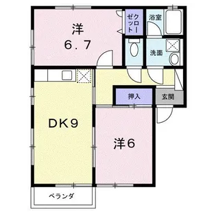グリーンベル【2階】の間取り
