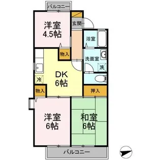 グランディール【1階】の間取り