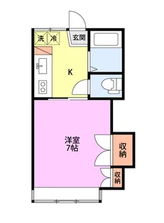 ドミトリーつつじが丘 B【1階】の間取り