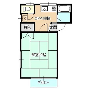 シティハウスヨシダA【2階】の間取り