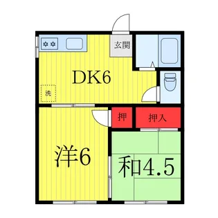 コトブキハイツ2号棟【2階】の間取り
