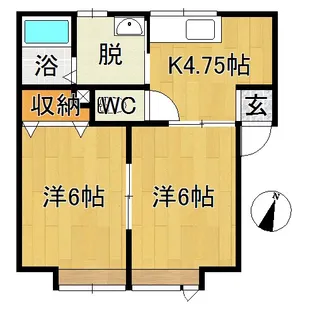 サンテラスかわぐちII【1階】の間取り