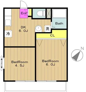 ピュアリティ多摩【2階】の間取り