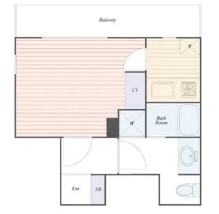 ガーラ芝御成門【14階】の間取り