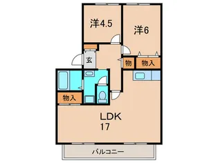 フレマリール楠の森A棟【2階】の間取り