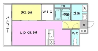 ネストピア東比恵駅前【2階】の間取り