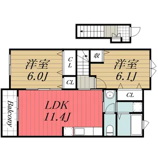 千葉県市原市うるいど南3【アパート】の間取り