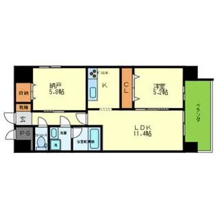 CENTURY与力町公園【7階】の間取り