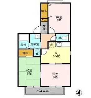 コーラル A【2階】の間取り