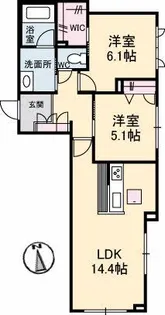 La peinture【1階】の間取り