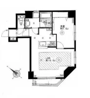 東京都中央区日本橋富沢町【マンション】の間取り