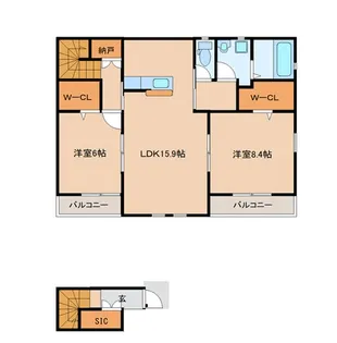 (仮称)新田3丁目新築アパート【2階】の間取り