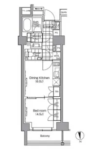 パークハビオ門前仲町【13階】の間取り