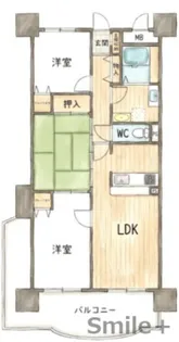 アマネセール西之町【8階】の間取り