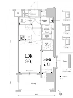 エンクレスト空港通り【12階】の間取り