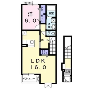 L・Heart(エル・ハート)【2階】の間取り