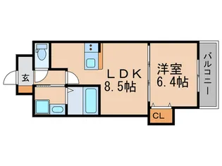 LUXE中書島【2階】の間取り