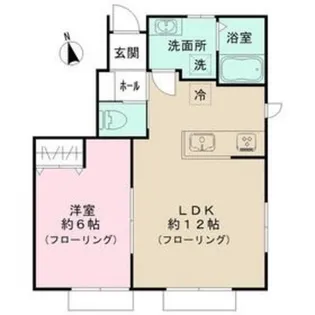 カーサ イル フィオーレ【1階】の間取り