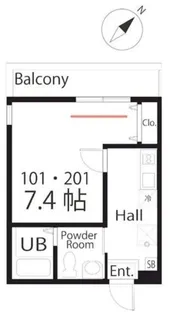 ハーミットクラブハウス横濱長津田【1階】の間取り