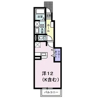 グランドゥールあおばC【1階】の間取り