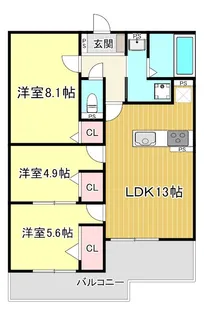 Plume葛野三条【1階】の間取り