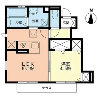 サンウッドE【1階】の間取り