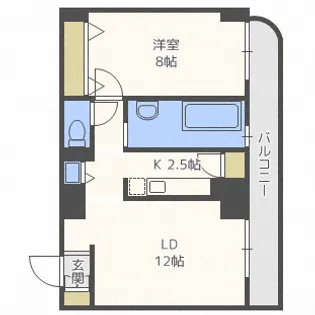 AMSTOWER南6条【11階】の間取り