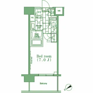 パークハビオ目黒リバーサイド【6階】の間取り