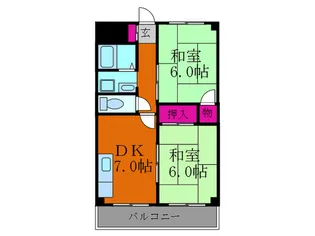 ハイツ山田南【3階】の間取り