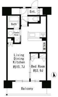 パークキューブ東品川【4階】の間取り