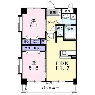 シーサイド ハッピー【2階】の間取り
