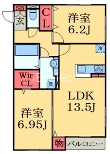 シャトーヒルズ【2階】の間取り