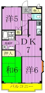 フラワーフィールドマンション【2階】の間取り