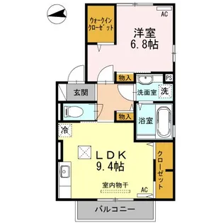 フラワーヒルズ【1階】の間取り