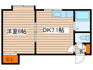 エミネンス北大西【3階】の間取り