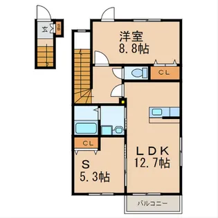 ボヌールM I【2階】の間取り