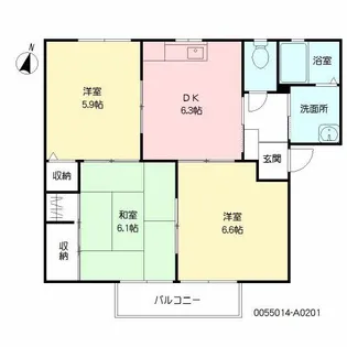 ストロベリーII A棟【2階】の間取り