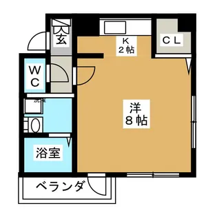 ハッピーヒルズ平野【3階】の間取り